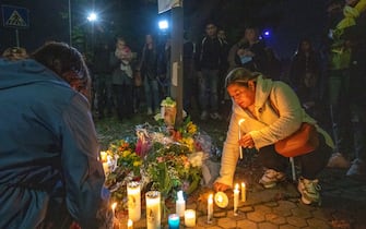 Fiaccolata in memoria di Manuel Mastrapasqua, accoltellato nella notte mentre tornava dal lavoro (MILANO - 2024-10-13, Massimo Alberico) p.s. la foto e' utilizzabile nel rispetto del contesto in cui e' stata scattata, e senza intento diffamatorio del decoro delle persone rappresentate