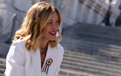 La premier Giorgia Meloni alla Festa della Repubblica, Roma 2 giugno 2025. ANSA/Filippo Attili - Uff stampa Palazzo Chigi + UFFICIO STAMPA, PRESS OFFICE, HANDOUT PHOTO, NO SALES, EDITORIAL USE ONLY + NPK