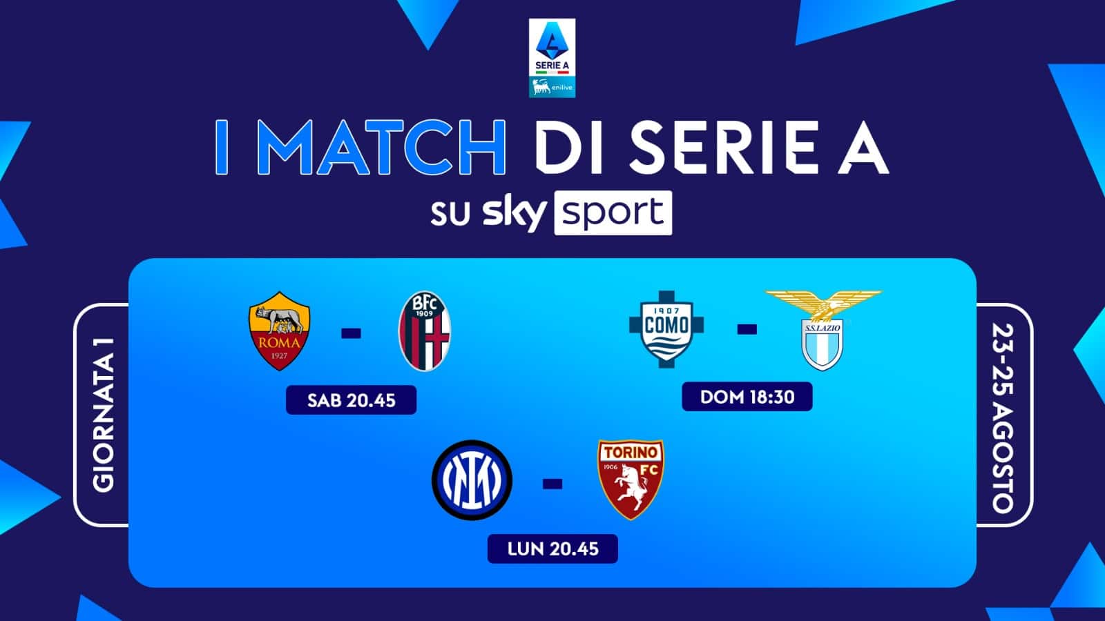 Serie A 2025/26 1^ giornata Sky Sport