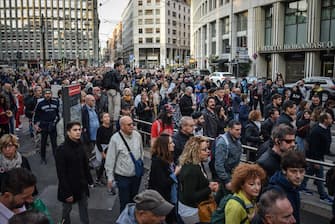 La manifestazione no green pass