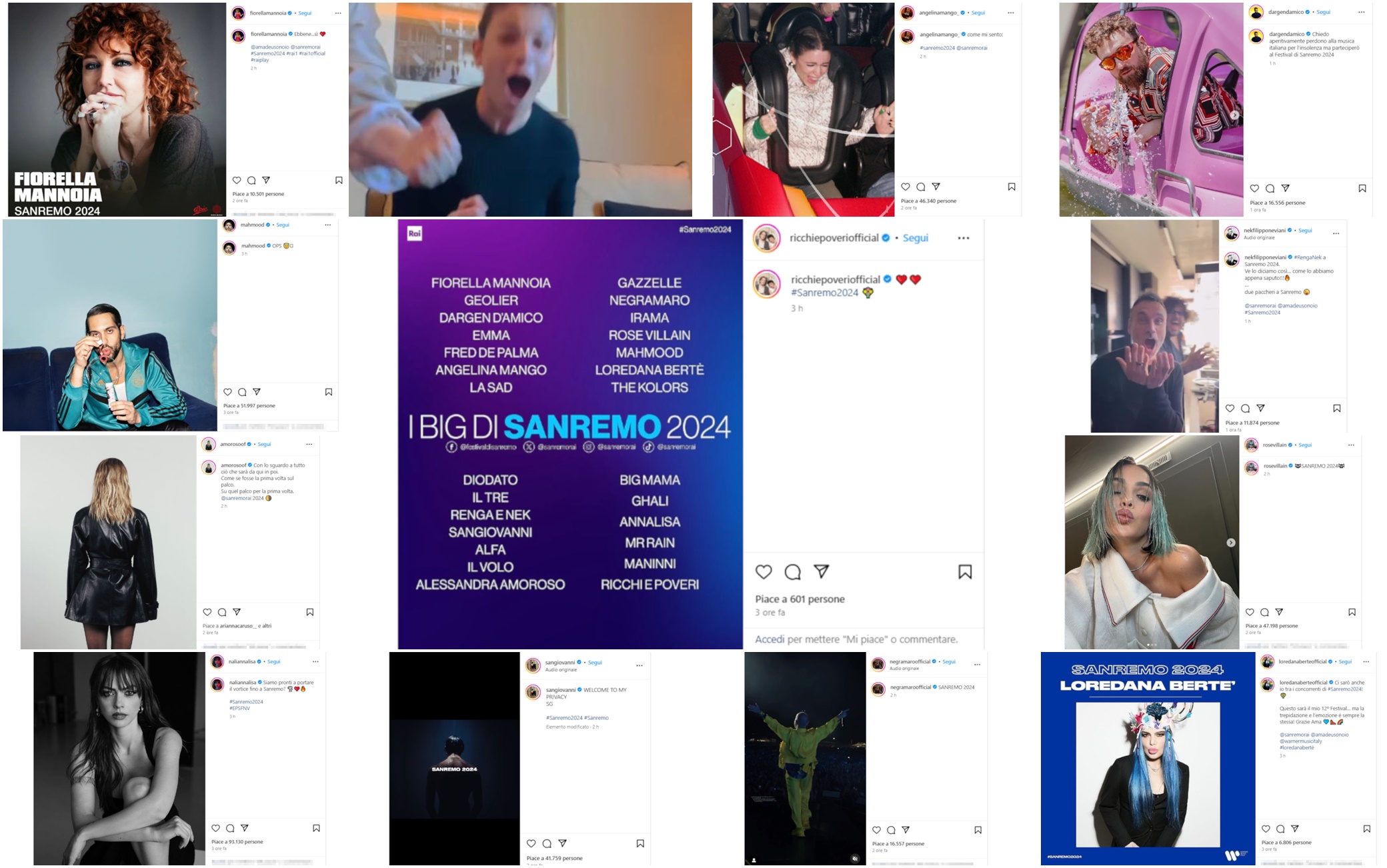 Sanremo 2024, i 27 cantanti big in gara da Fiorella Mannoia ai