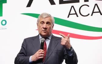 Il ministro degli affari Esteri Antonio Tajani durante la visita alla fiera di LetExpo di Verona, il 15 marzo 2024. Ansa Filippo Venezia