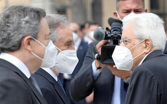 Il presidente de Consiglio, Mario Draghi e il Presidente della Repubblica, Sergio Mattarella