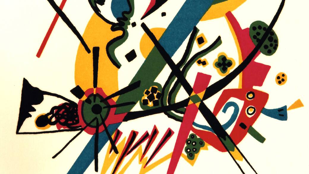 Wassily Kandinsky, Kleine Welten I (Piccoli mondi), 1922, litografia a colori, Ca' Pesaro- Galleria Internazionale d'arte Moderna, particolare dell'opera