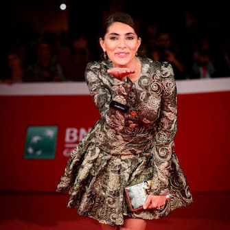 ROME, ITALY - OCTOBER 27:  (EDITORS NOTE: Image was altered with digital filters.) Caterina Murino walks a red carpet for 'Cinque' during the 12th Rome Film Fest at Auditorium Parco Della Musica on October 27, 2017 in Rome, Italy.  (Photo by Vittorio Zunino Celotto/Getty Images)