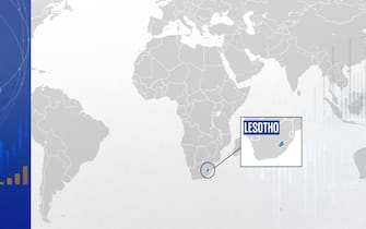 La cartina di Lesotho La cartina di Lesotho