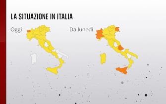 La mappa dei colori dell'Italia