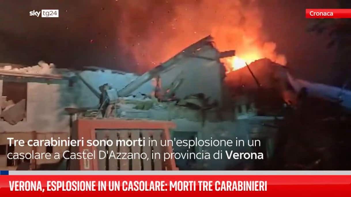 Verona, esplosione in un casolare: morti tre carabinieri Verona, esplosione in un casolare: morti tre carabinieri
