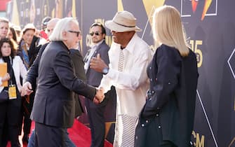 HOLLYWOOD, CALIFORNIA - APRIL 18: (L-R) Harvey Keitel and Samuel L. Jackson attend the Opening Night Gala and 30th Anniversary Screening of "Pulp Fiction" during the 2024 TCM Classic Film Festival at TCL Chinese Theatre on April 18, 2024 in Hollywood, California. (Photo by Presley Ann/Getty Images for TCM)