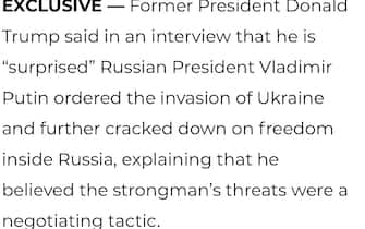Donald Trump fa marcia indietro su Vladimir Putin. L’ex presidente Usa ha ritirato il suo precedente sostegno al presidente russo, dicendo di essere “sorpreso” che abbia invaso l’Ucraina