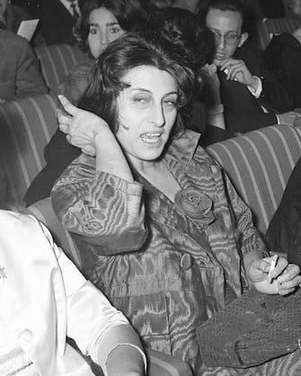 Anna Magnani at the Italian film award Nastro d'Argento 1959. (Photo by Archivio Cicconi/Getty Images)
