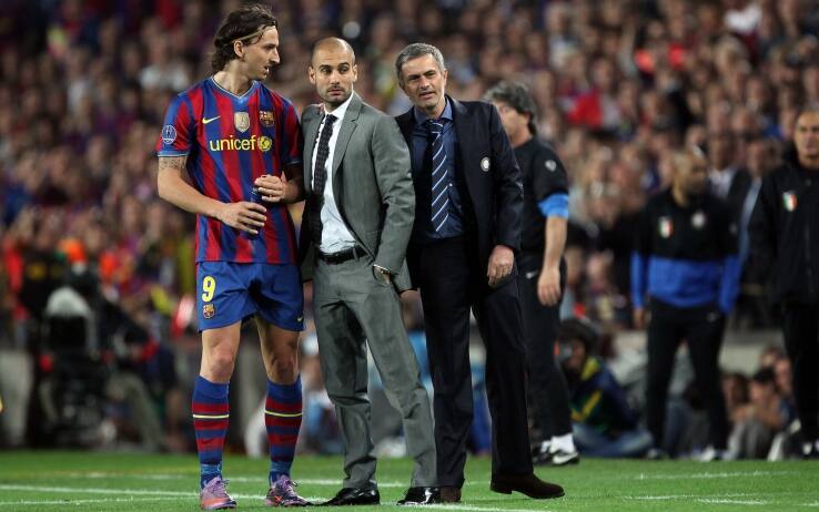 Mourinho, Guardiola e Ibrahimovic in Barcellona-Inter