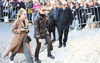 Roma, Funerali Eleonora Giorgi. Nella Foto Gloria Guida con la figlia Guendalina Dorelli