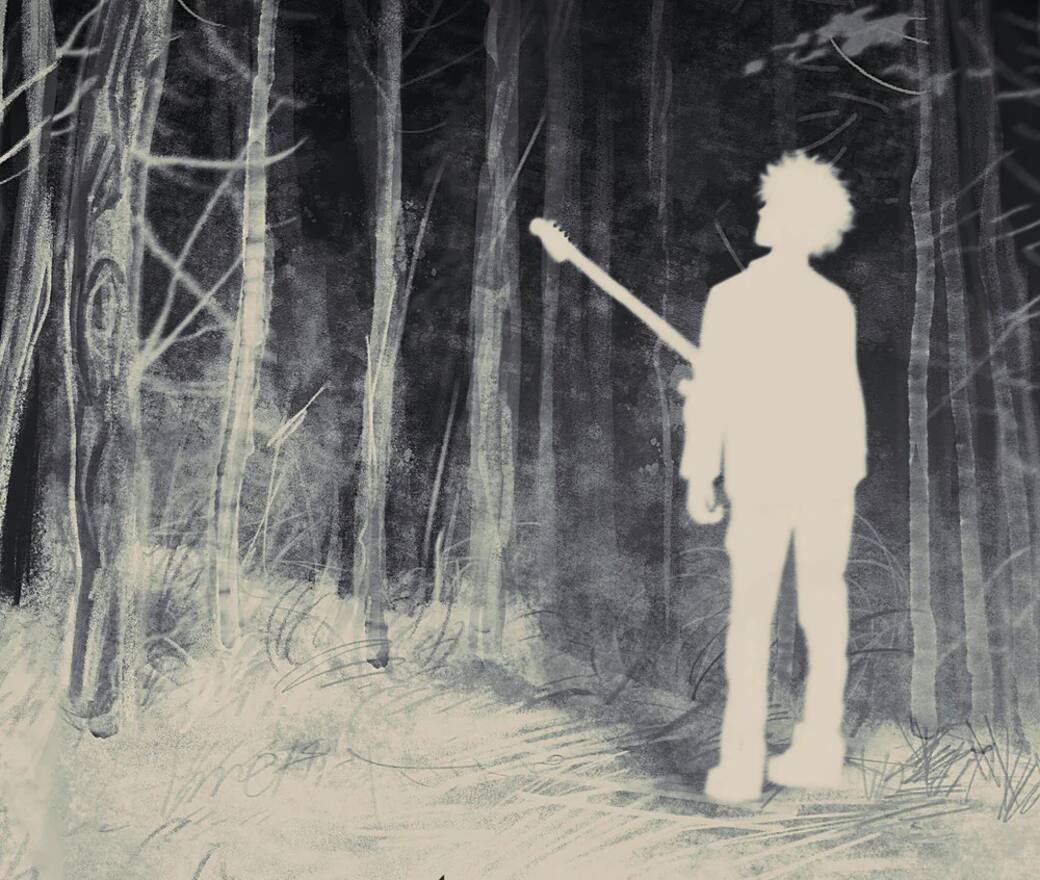 Un dettaglio della copertina di Morire non importa. The Cure: le radici del mito