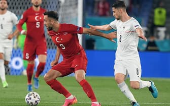 Un momento della partita Turchia-Italia