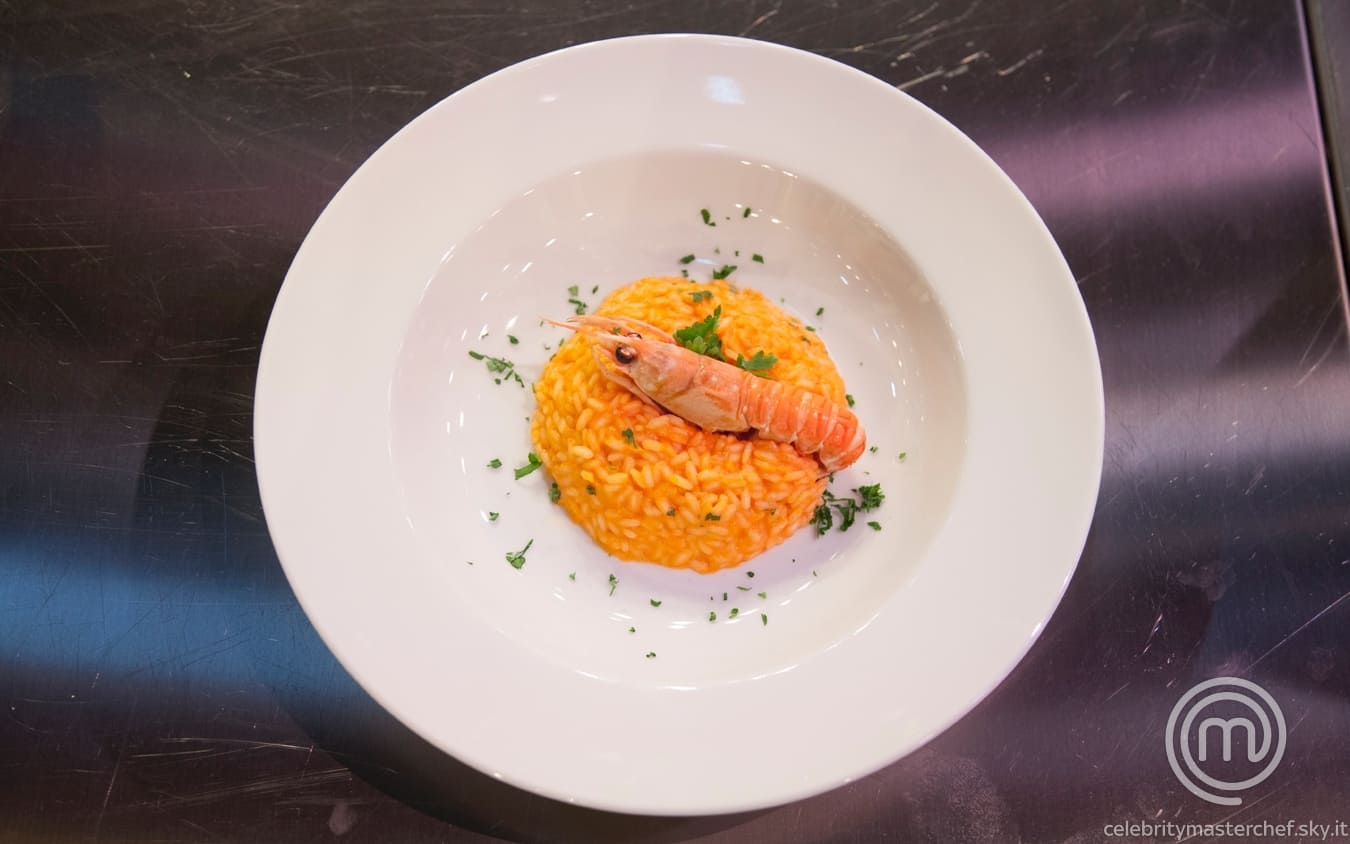 Risotto con crema di scampi