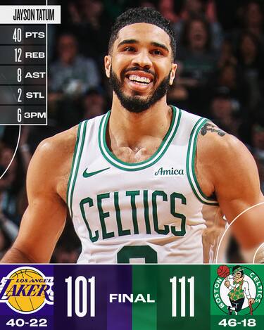 BOSTON CELTICS-LOS ANGELES LAKERS 111-101