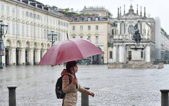 Pioggia e maltempo a Torino, 20 aprile 2020 ANSA/ ALESSANDRO DI MARCO