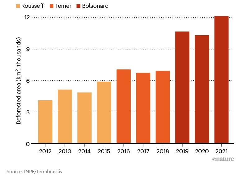 Deforestazione dell'Amazzonia nel corso degli anni