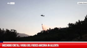 Incendio Creta, i vigili del fuoco ancora in allerta