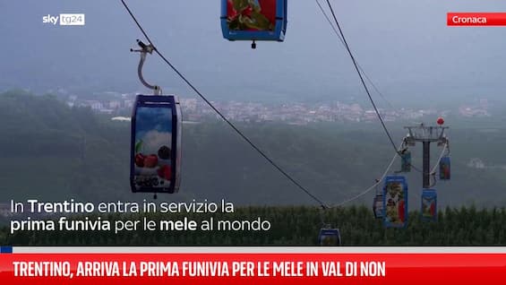 Trentino, arriva la prima funivia per le mele in Val di Non Trentino, arriva la prima funivia per le mele in Val di Non