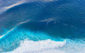 Aerial view ocean sea background