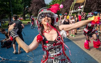 Milano. Marcia Marciona Non Tras Biciclettata in Occasione del Global gay Pride 2020