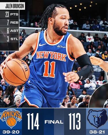 MEMPHIS GRIZZLIES-NEW YORK KNICKS 113-114