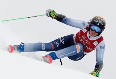 TREMBLANT, CANADA - DECEMBER 2: Federica Brignone of Team Italy in action during the Audi FIS Alpine Ski World Cup Women's Giant Slalom on December 2, 2023 in Tremblant, Canada. (Photo by Christophe Pallot/Agence Zoom/Getty Images)