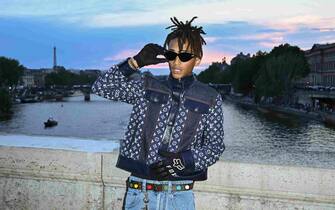 PARIS, FRANCE - JUNE 20: (EDITORIAL USE ONLY - For Non-Editorial use please seek approval from Fashion House) Jaden Smith attends the Louis Vuitton Menswear Spring/Summer 2024 show as part of Paris Fashion Week  on June 20, 2023 in Paris, France. (Photo by Stephane Cardinale - Corbis/Corbis via Getty Images)