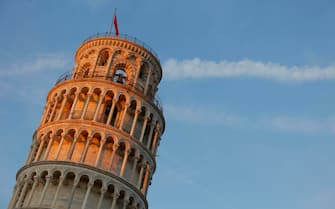 The square of Miracles with the leaning tower of Pisa during its ceremony day for the 850th anniversary of the first foundation stones laid on 09 August 1173, in Pisa, Italy, 09 August 2023.
ANSA / FABIO MUZZI