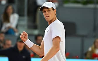 Jannik Sinner (ITA) during his third round match at the Mutua Madrid Open in Madrid , Spain, on April, 29, 2024. Photo by Corinne Dubreuil/ABACAPRESS.COM