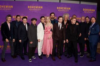 LONDON, ENGLAND - OCTOBER 23: Cast and Crew attend the World Premiere of "Bohemian Rhapsody" at The SSE Arena, Wembley, on October 23, 2018 in London, England.  (Photo by David M. Benett/Dave Benett/WireImage)