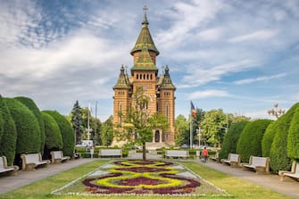 The Timisoara Orthodox Cathedral in Timisoara, Romania