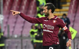 Salernitana’s Antonio Candreva jubilates after scoring the goal during the Italian Serie A soccer match US Salernitana vs SS Lazio at the Arechi stadium in Salerno, Italy, 25 November 2023.
ANSA/MASSIMO PICA