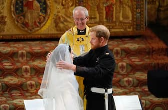 Il principe Harry e Meghan Markle durante il matrimonio