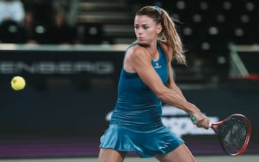 LINZ, AUSTRIA - JANUARY 30: Camila Giorgi of Italy in action during day three of the Upper Austria Ladies Linz 2024 on January 30, 2024 in Linz, Austria. (Photo by Alexander Scheuber/Getty Images for MatchMaker)