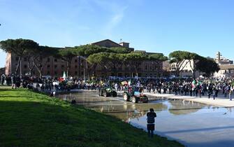 Protesta agricoltori al Circo Massimo