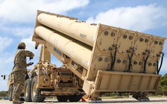 Handout photo dated February 6, 2019 of U.S. Army Cpl. Rogelio Argueta, Patriot Launching Station Enhanced Operator-Maintainer, assigned with Task Force Talon, 94th Army Air and Missile Defense Command gives commands, during a practice missile reload and unload drills on a Terminal High Altitude Area Defense (THAAD) system trainer at Andersen Air Force Base, Guam. The United States is finalising plans to send its sophisticated Patriot air defence system to Ukraine following an urgent request from Kyiv, which wants more robust weapons to shoot down Russian missiles and drones that have devastated the country’s energy infrastructure and left millions without heating in the bitter cold of winter. Washington could announce a decision on the Patriot as soon as Thursday, according to US government officials. Photo by Capt. Adan Cazarez/U.SS Army via ABACAPRESS.COM