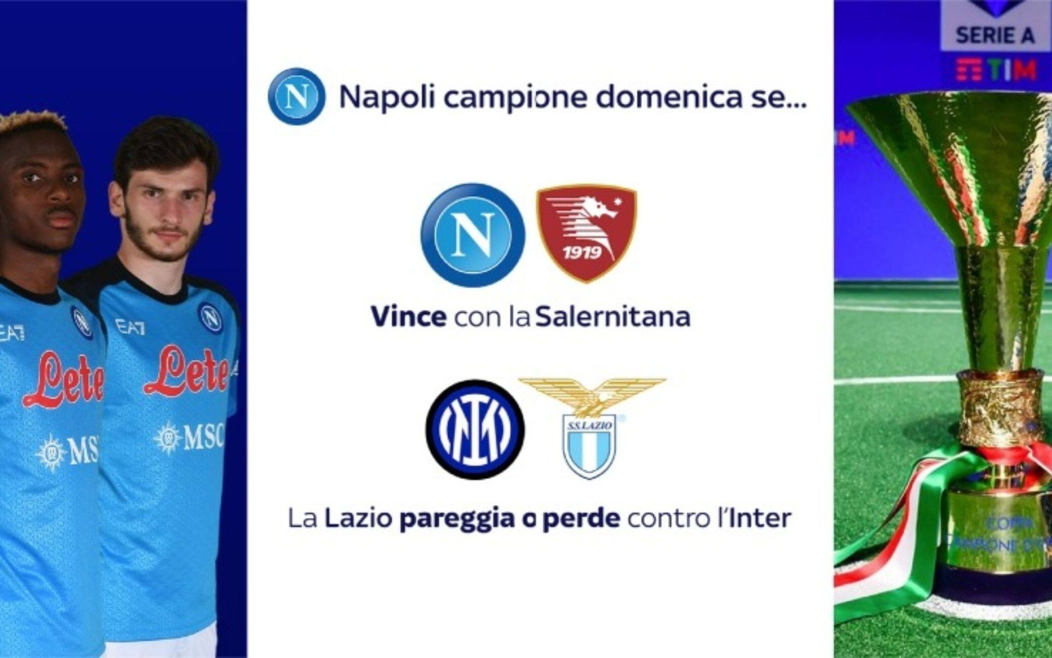 Le combinazioni per lo scudetto del Napoli