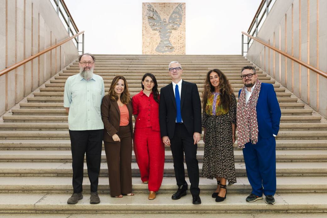Michele De Lucchi, Carla Morogallo, Maria Porro, Vincenzo Trione, Manuela Lucà-Dazio, Andrea Viliani. Foto Gianluca di Ioia © Triennale Milano