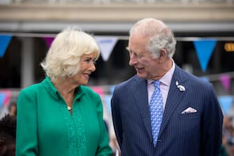 epa10610040 (FILE) - Britain's Prince Charles, the Prince of Wales (R) and Camilla, the Duchess of Cornwall (L) attend The Big Lunch at the Oval Kennington to celebrate Britain's Queen Elizabeth II Platinum Jubilee in London, Britain, 05 June 2022 (reissued 05 May 2023). Britain's King Charles III's Coronation will take place at Westminster Abbey in London on 06 May 2023. The King will be crowned alongside Camilla, the Queen Consort.  EPA/TOLGA AKMEN