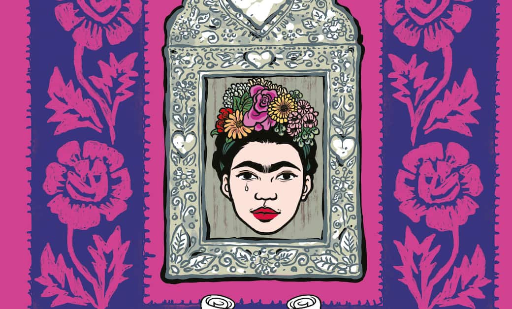 Un dettaglio della copertina di “With Frida. Diario artistico”