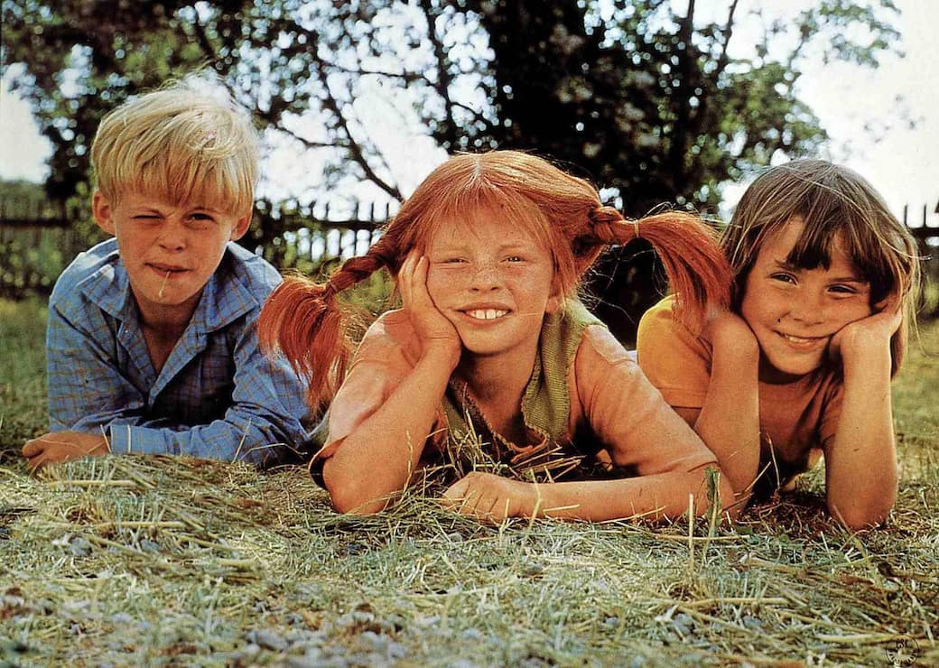 Pippi con Tommy e Annika, serie TV. Pär Sundberg Inger Nilsson Maria Persson © Alamy