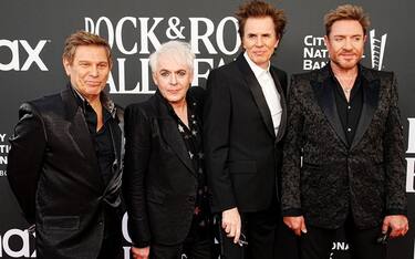 LOS ANGELES, CALIFORNIA - NOVEMBER 05: (L-R) Roger Taylor, Nick Rhodes, John Taylor and Simon Le Bon of Duran Duran attend the 37th Annual Rock & Roll Hall Of Fame Induction Ceremony at Microsoft Theater on November 05, 2022 in Los Angeles, California. (Photo by Jeff Kravitz/FilmMagic)