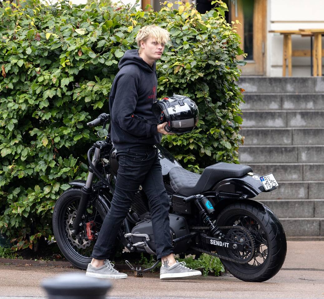 EXCLUSIVE: Shot - 20th Aug 2023 STOCK

Crown Princess Mette-Marit of Norway's son, Marius Borg H?iby, was arrested for a second time on Saturday for allegedly violating a restraining order.

His previous brush with the law was last month when H?iby was detained following an altercation in an apartment in Frogner near Oslo.

The bad-boy of European Royalty Marius Borg Hoiby is seen attending Crown Princess Mette-Marit's private birthday party arriving on an edgy Motorbike.

Crown Princess Mette-Marit was celebrating turning 50 with a service in the Castle Chapel and at the House of Literature.

Pictured: marius borg h?iby
Ref: BLU_S7914496 200823 EXCLUSIVE
Picture by:  / SplashNews.com

Splash News and Pictures
USA: 310-525-5808 
UK: 020 8126 1009
eamteam@shutterstock.com

World Rights, No Denmark Rights, No Sweden Rights, No Switzerland Rights, No Norway Rights, No France Rights, No Germany Rights, No Austria Rights