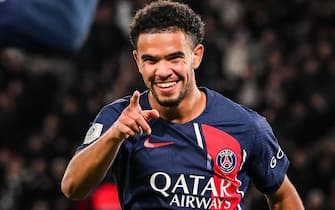 Paris, France, France. 3rd Nov, 2023. Warren ZAIRE-EMERY of PSG celebrates his goal during the Ligue 1 match between Paris Saint-Germain (PSG) and Montpellier Herault Sport Club (MHSC) at Parc des Princes Stadium on November 03, 2023 in Paris, France. (Credit Image: © Matthieu Mirville/ZUMA Press Wire) EDITORIAL USAGE ONLY! Not for Commercial USAGE!