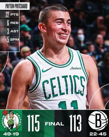 BROOKLYN NETS-BOSTON CELTICS 113-115