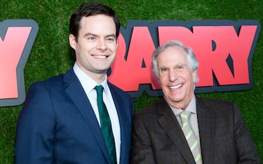 HOLLYWOOD, CALIFORNIA - MARCH 21:  (L-R) Bill Hader and Henry Winkler attend the Los Angeles premiere of HBO's "Barry" at NeueHouse Los Angeles on March 21, 2018 in Hollywood, California.  (Photo by Greg Doherty/Patrick McMullan via Getty Images)