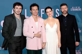 LONDON, ENGLAND - JANUARY 23: Paul Mescal, Andrew Scott, Claire Foy and Andrew Haigh attend the UK Gala Screening of "All Of Us Strangers" at BFI Southbank on January 23, 2024 in London, England. (Photo by John Phillips/Getty Images)